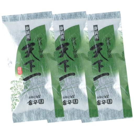 静岡県産煎茶 「天下一（てんかいち）」100ｇ×３本セット、3,498円